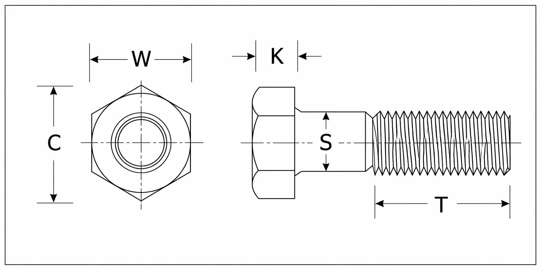 Plano tecnico de perno estructural